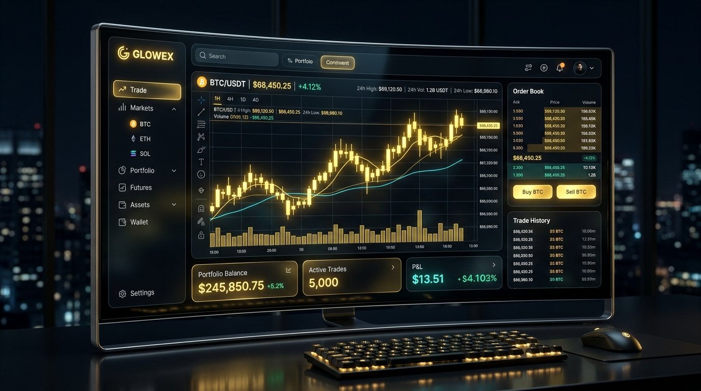Tether World Dark Mode Web3 Platform Mockup